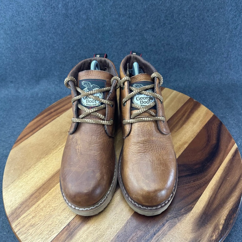 Georgia Boot Mens GB1222 5 Inch Chukka Wedge Brown Leather Boots Size 7 M - Picture 5 of 12